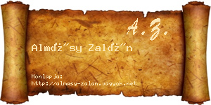 Almásy Zalán névjegykártya